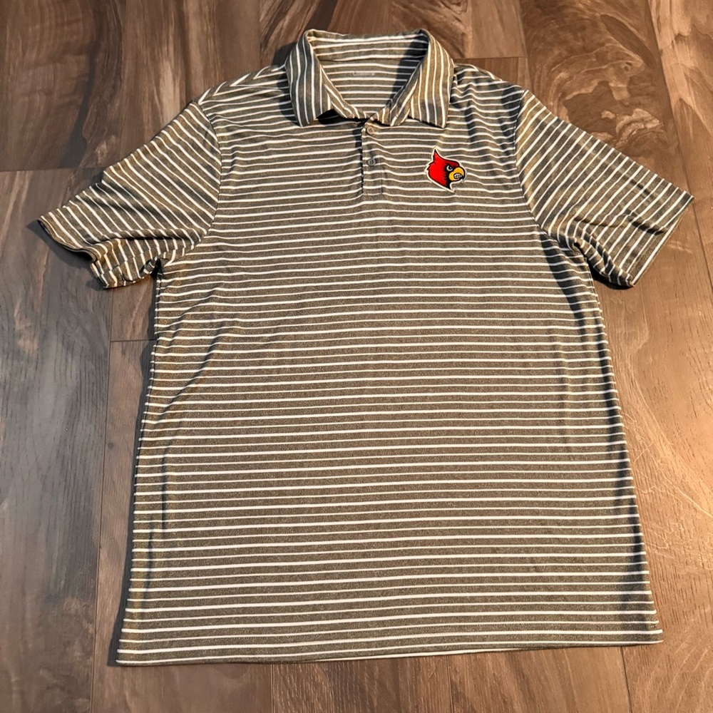 UofL Louisville Cardinal Captivating Apparel Short Sleeve Golf Polo Top XLarge
